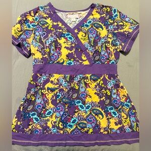 Size large Koi scrub top